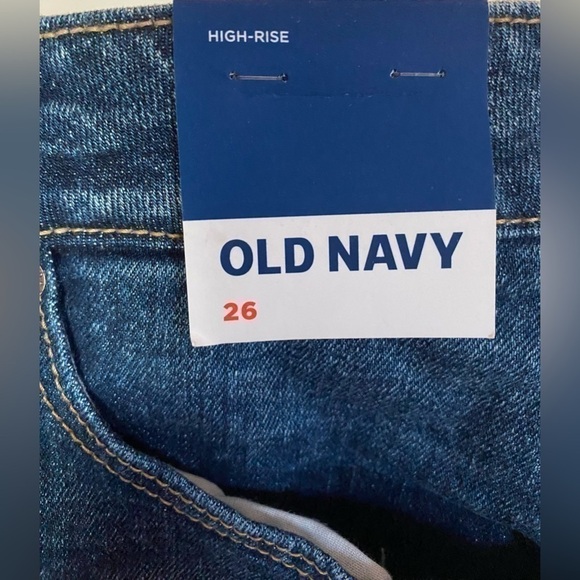 NWT Old Navy High-Waisted Button-Fly OG Straight Mini Cut-Off Jean Skirt Size26W - Picture 7 of 11